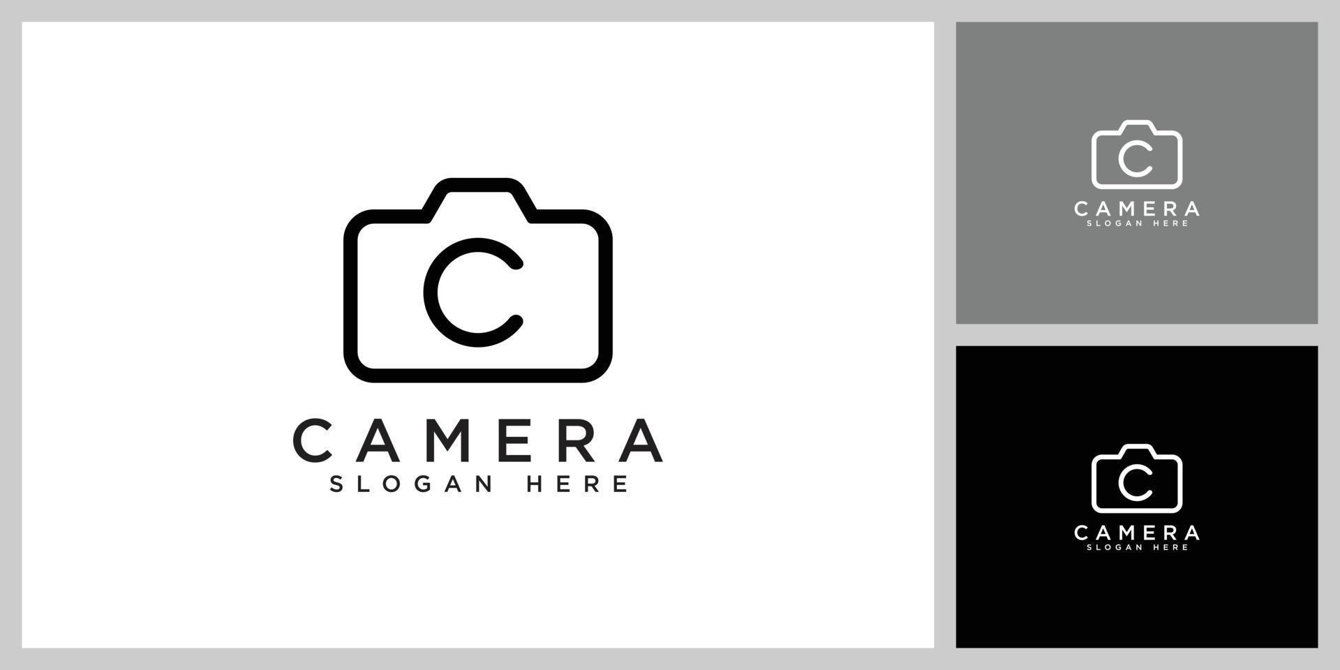 camera logo design vector template