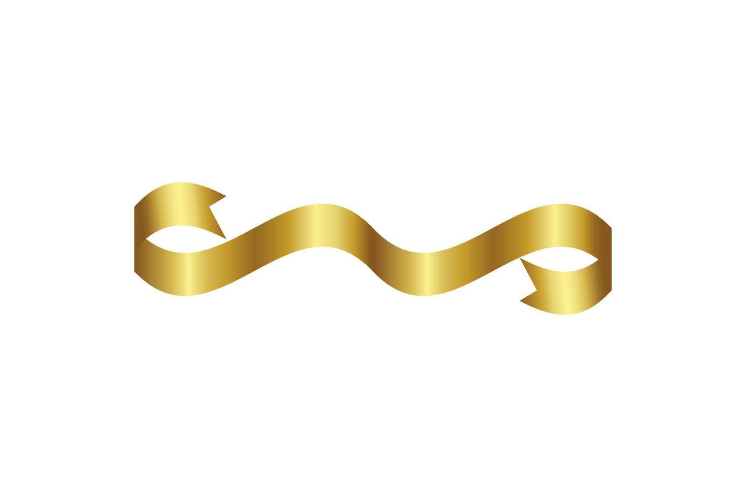 ilustración de insignia de cinta de carrete de oro de lujo vector