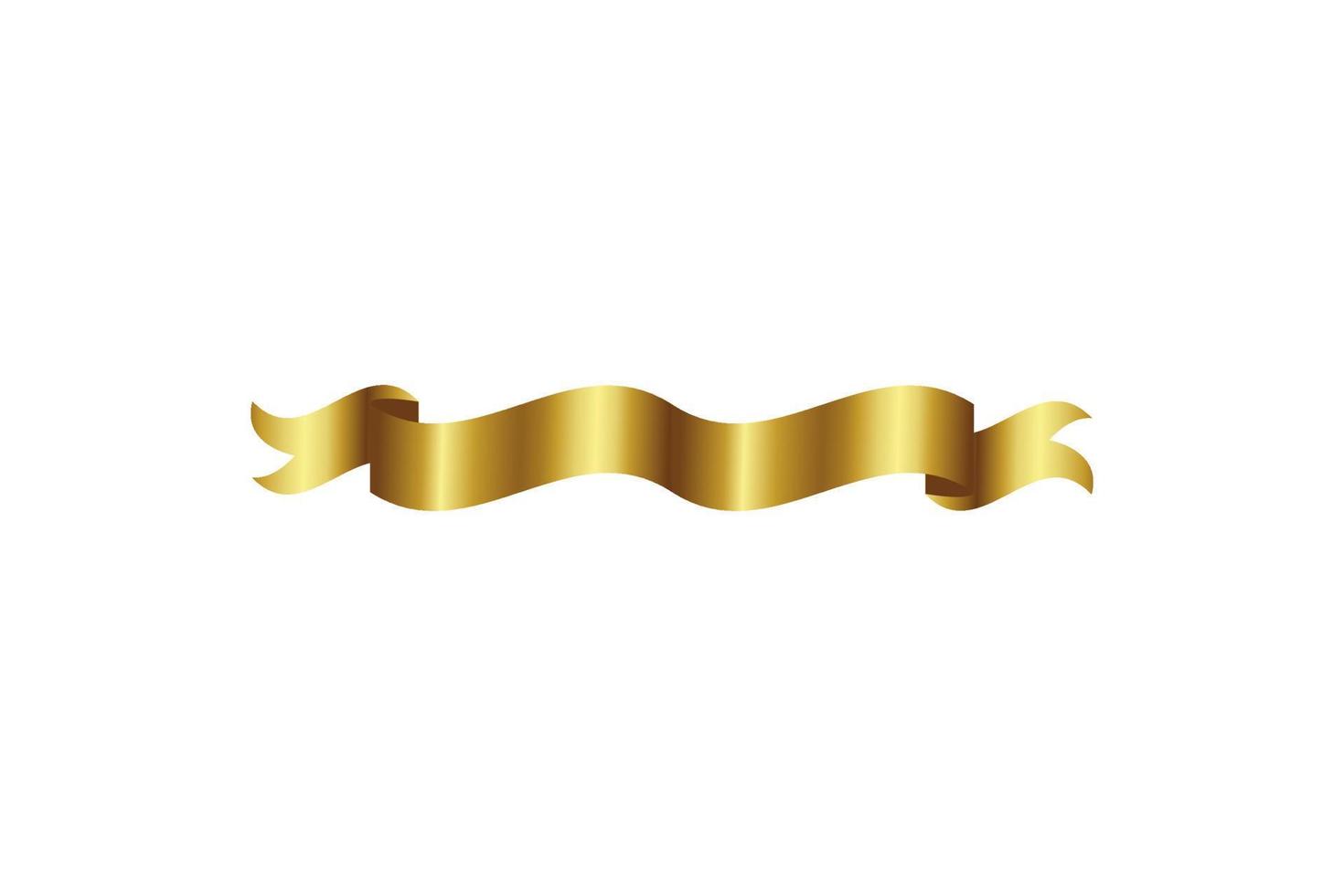 luxury gold reel ribbon badge illustration vector