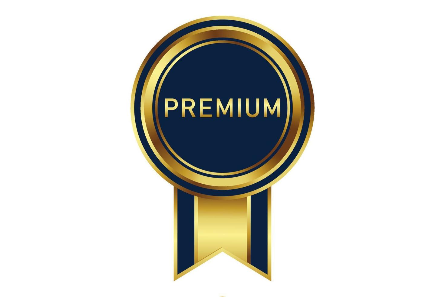 Award badge in gold color vector