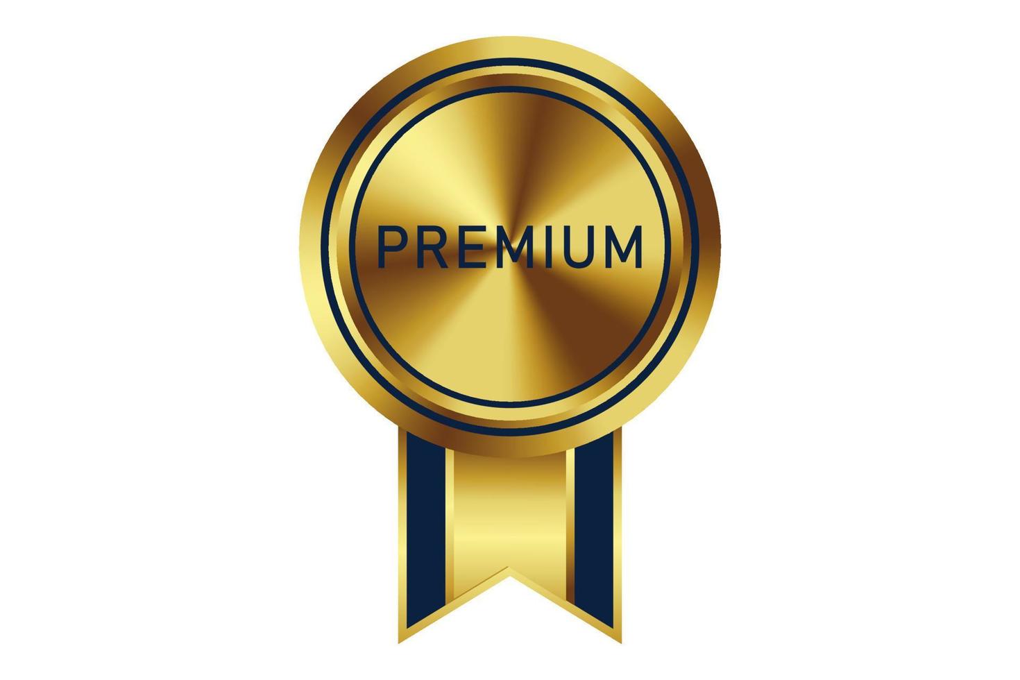 Award badge in gold color vector