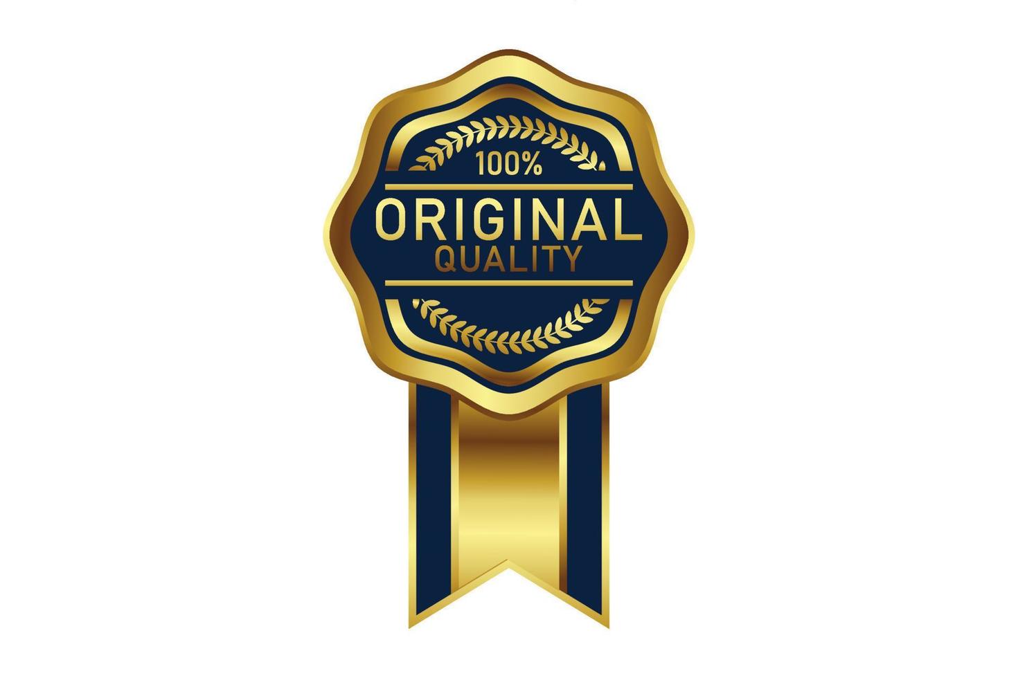 Award badge in gold color vector