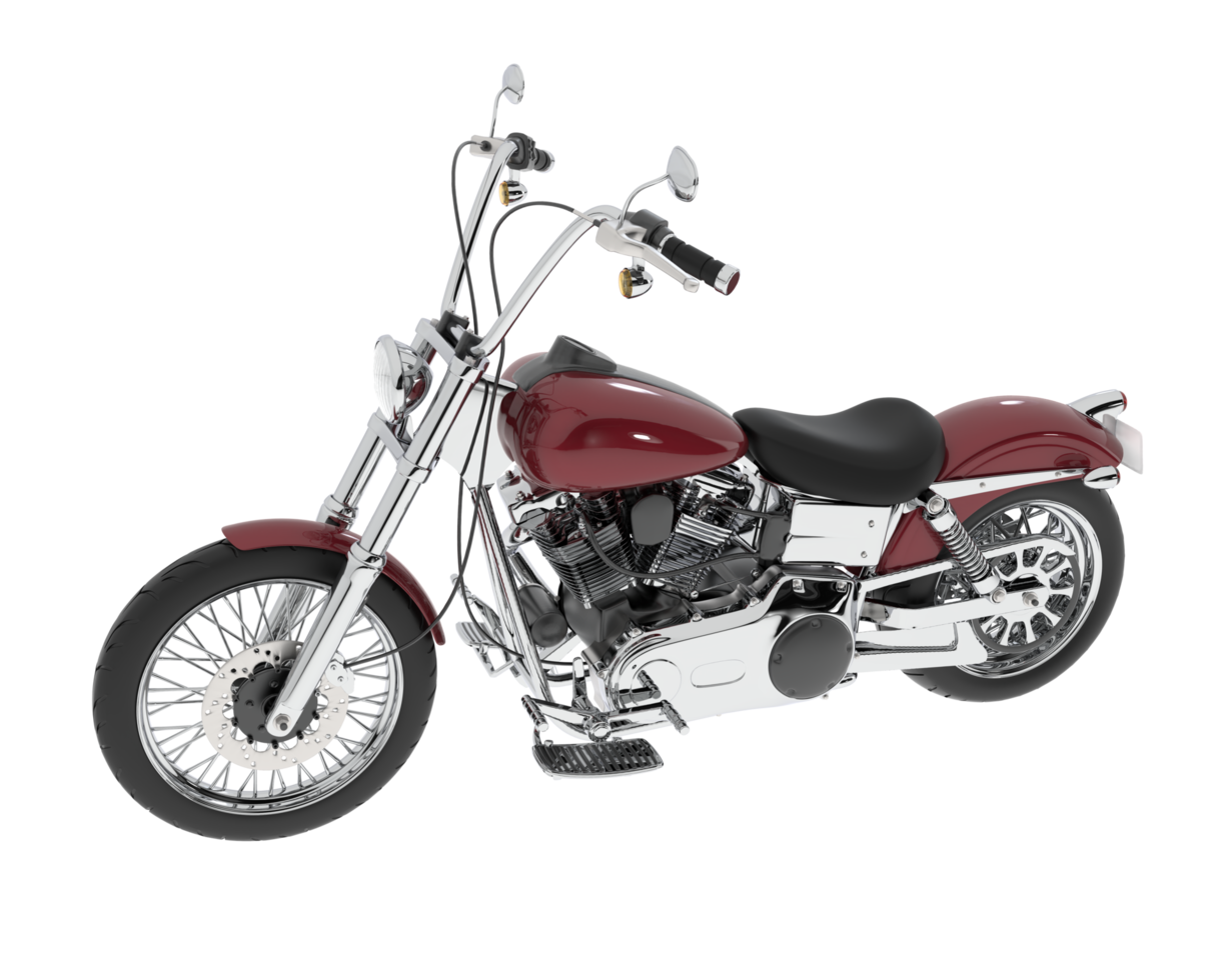 Motorcycle isolated on transparent background. 3d rendering - illustration png
