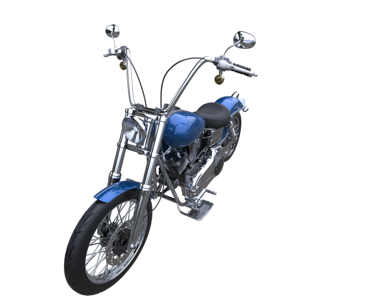 motocicleta aislada sobre fondo transparente. Representación 3d - ilustración png