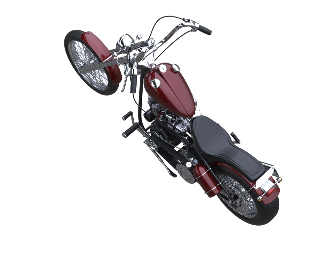 Motorcycle isolated on transparent background. 3d rendering - illustration png