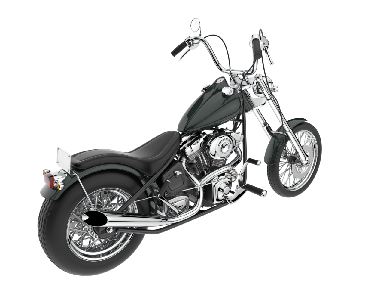 Motorcycle isolated on transparent background. 3d rendering - illustration png