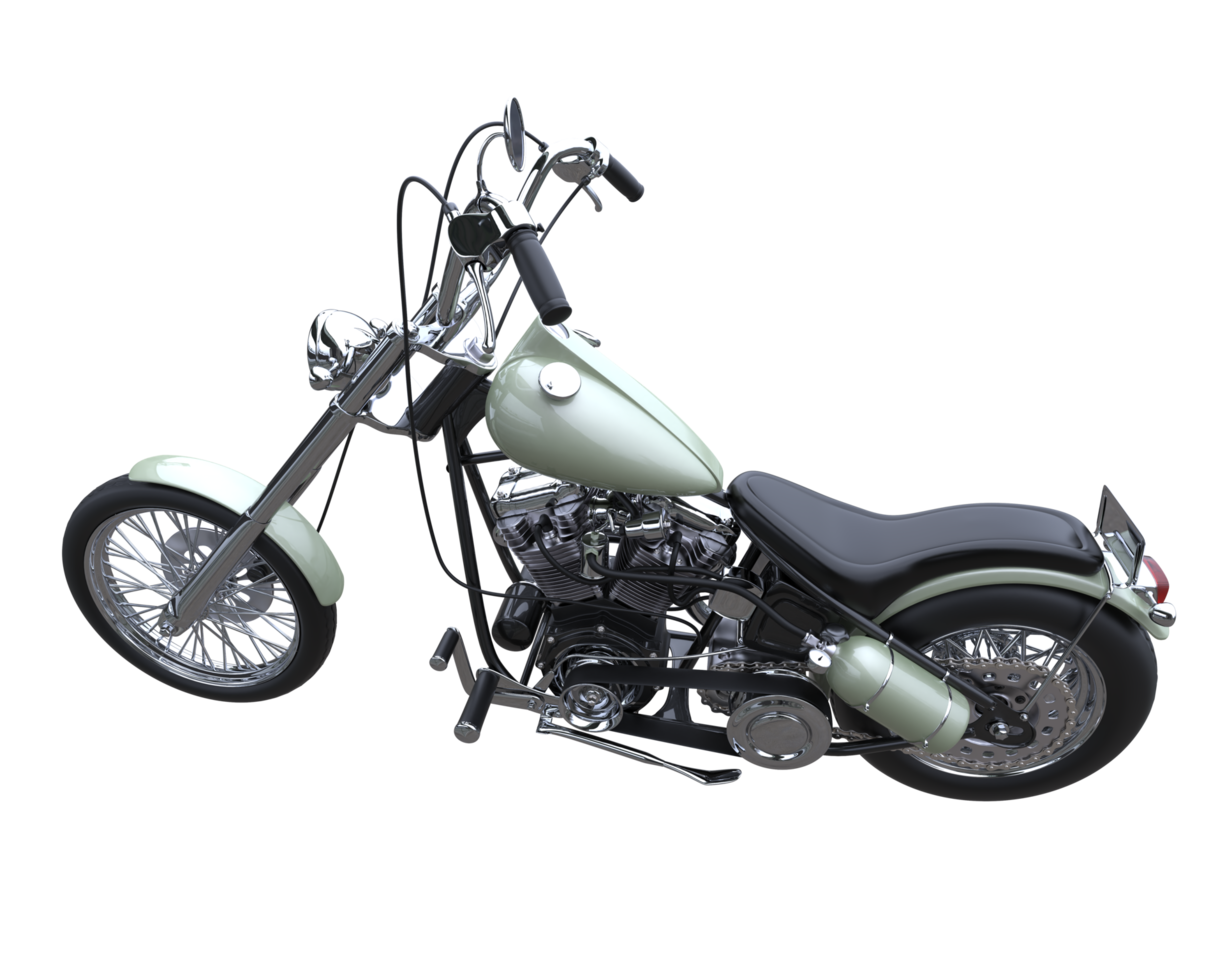 Motorcycle isolated on transparent background. 3d rendering - illustration png