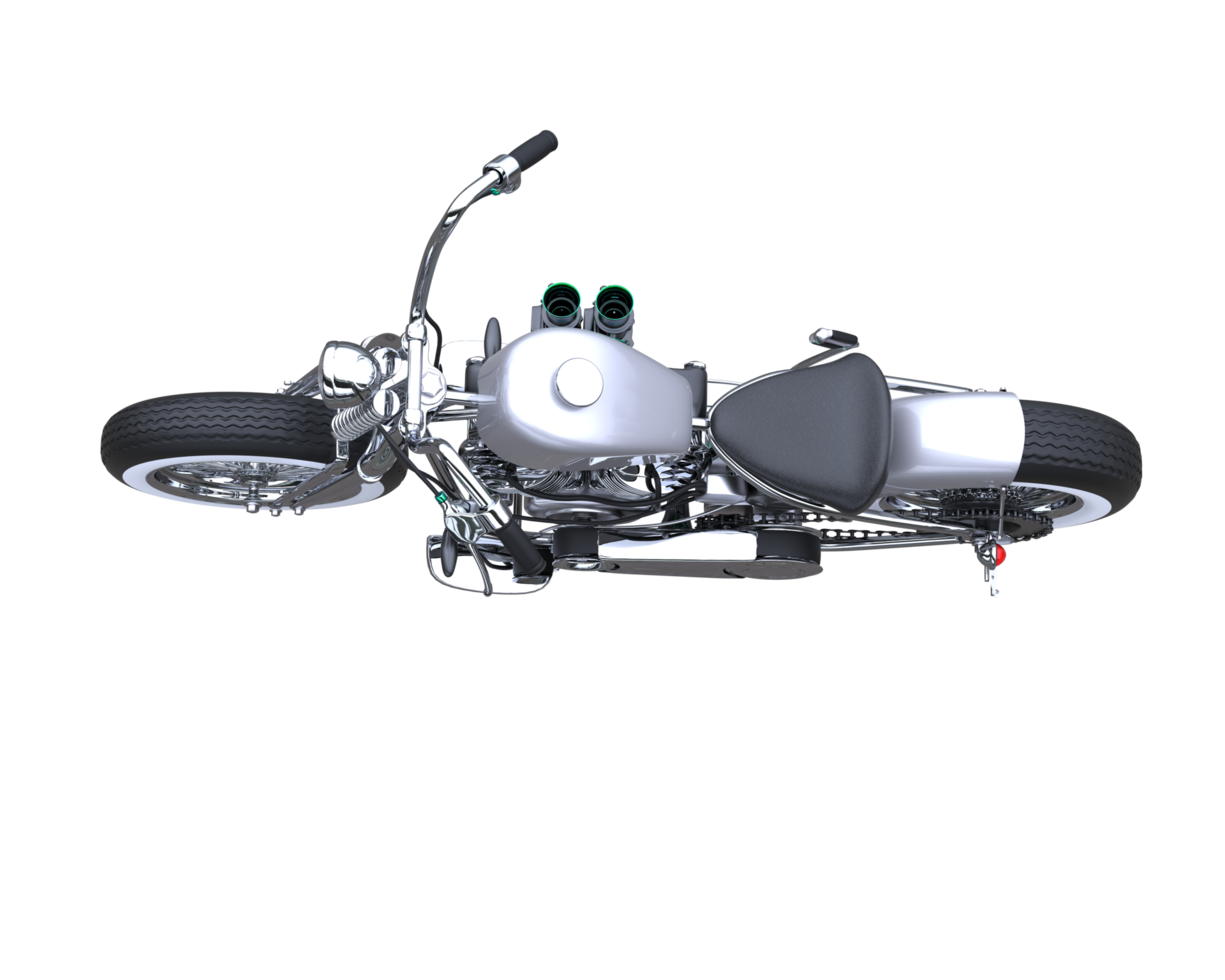 Motorcycle isolated on transparent background. 3d rendering - illustration png