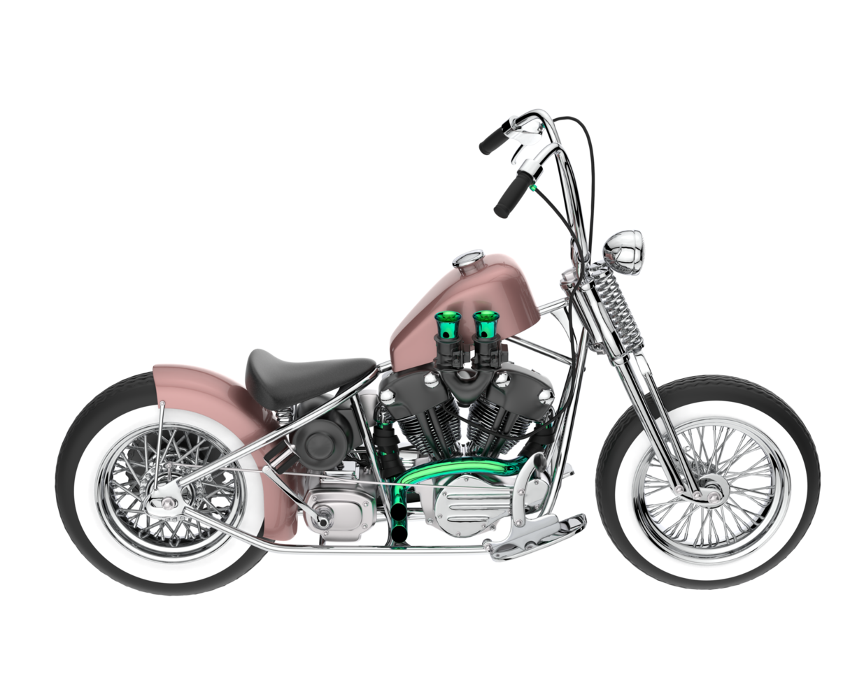 motorcykel isolerat på transparent bakgrund. 3d tolkning - illustration png