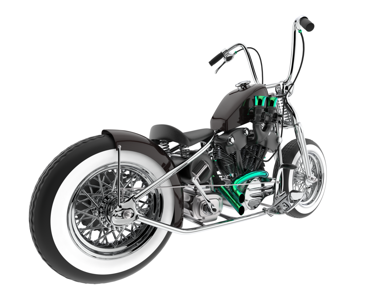 motocicleta aislada sobre fondo transparente. Representación 3d - ilustración png