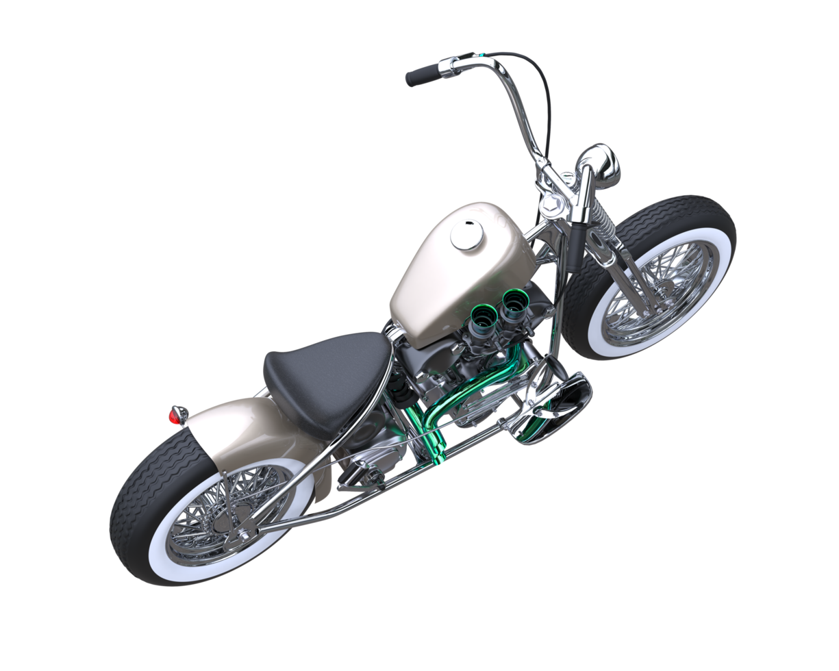 motocicleta isolada em fundo transparente. renderização 3D - ilustração png