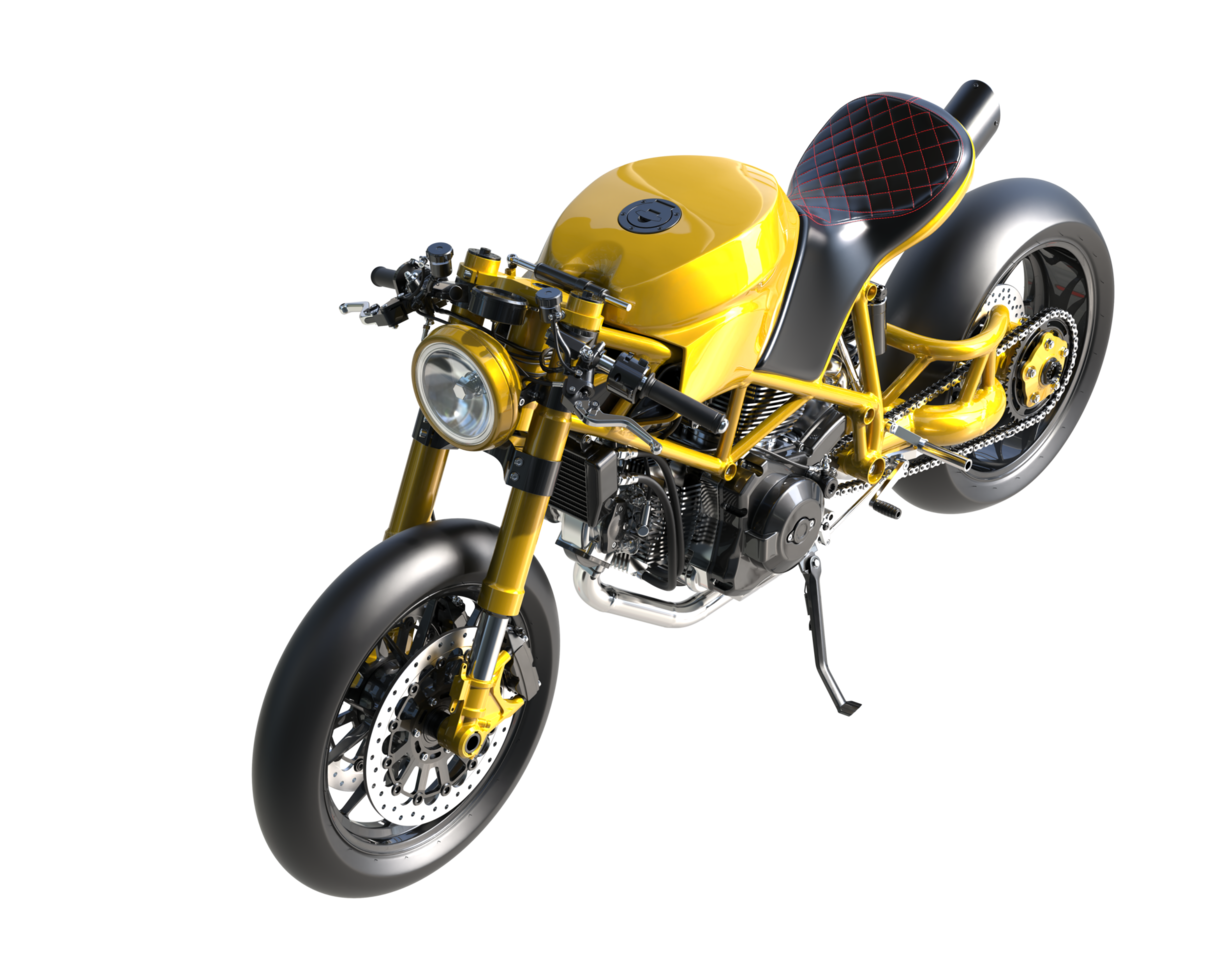 Motorcycle isolated on transparent background. 3d rendering - illustration png