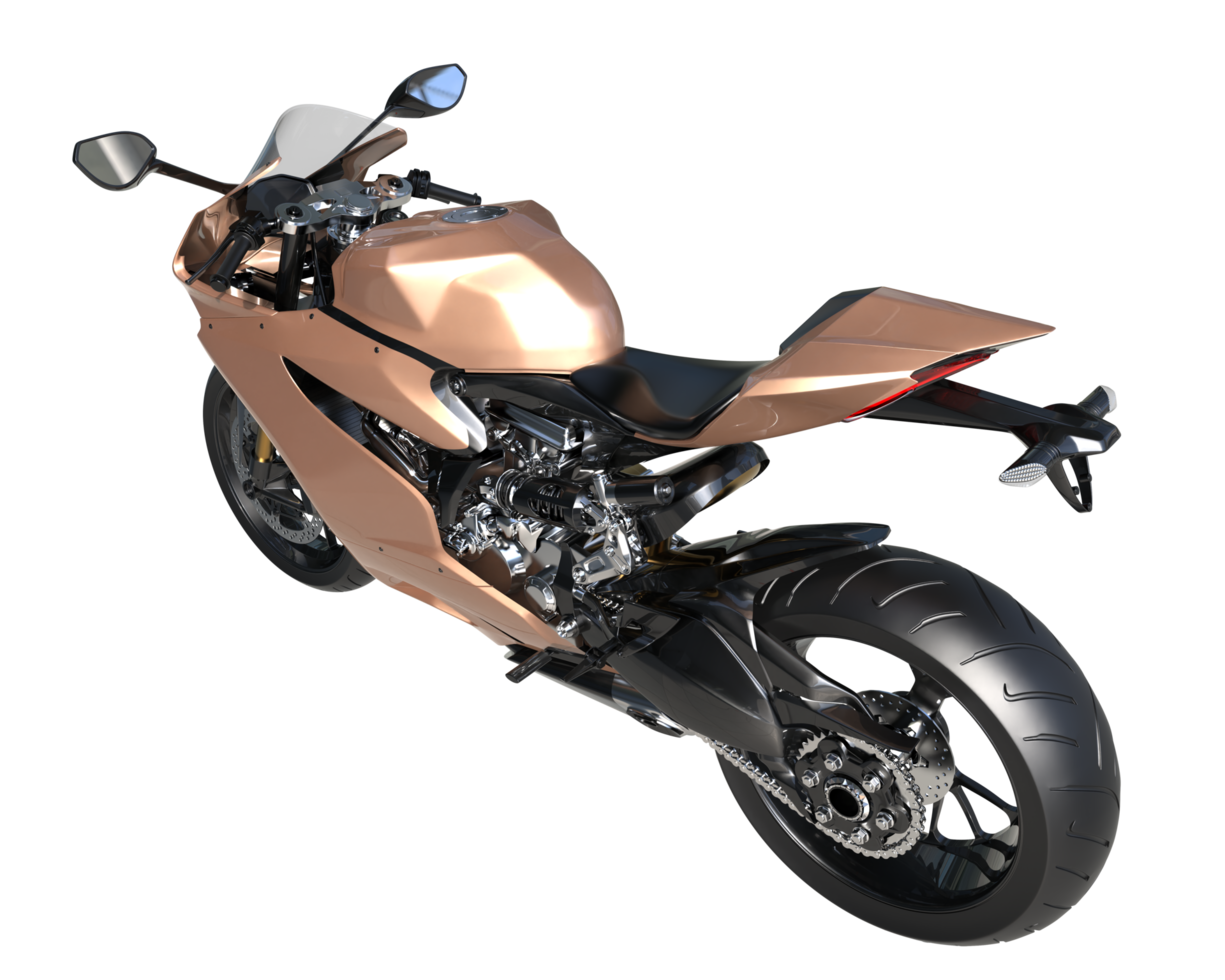 Motorcycle isolated on transparent background. 3d rendering - illustration png