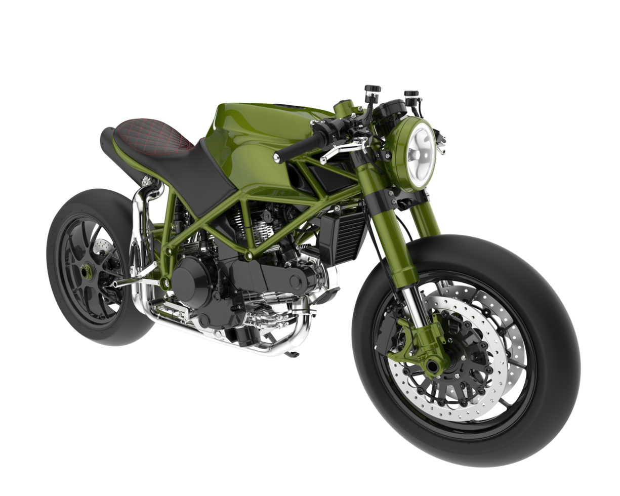 Motorcycle isolated on transparent background. 3d rendering - illustration png