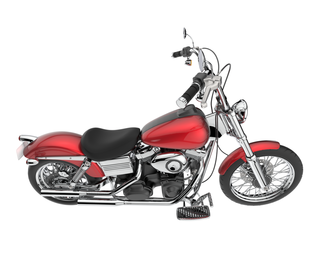 Motorcycle isolated on transparent background. 3d rendering - illustration png