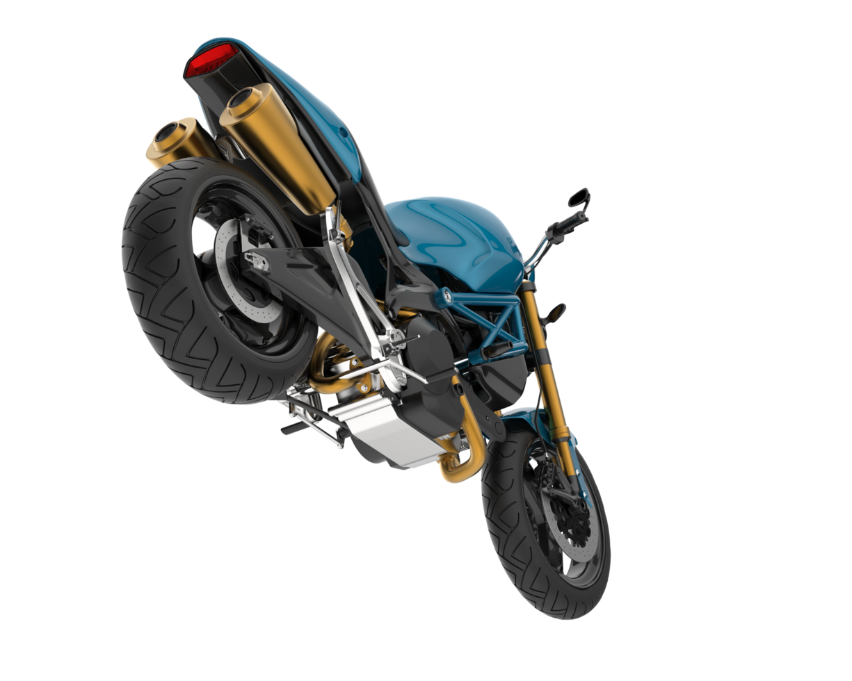 Motorcycle isolated on transparent background. 3d rendering - illustration png