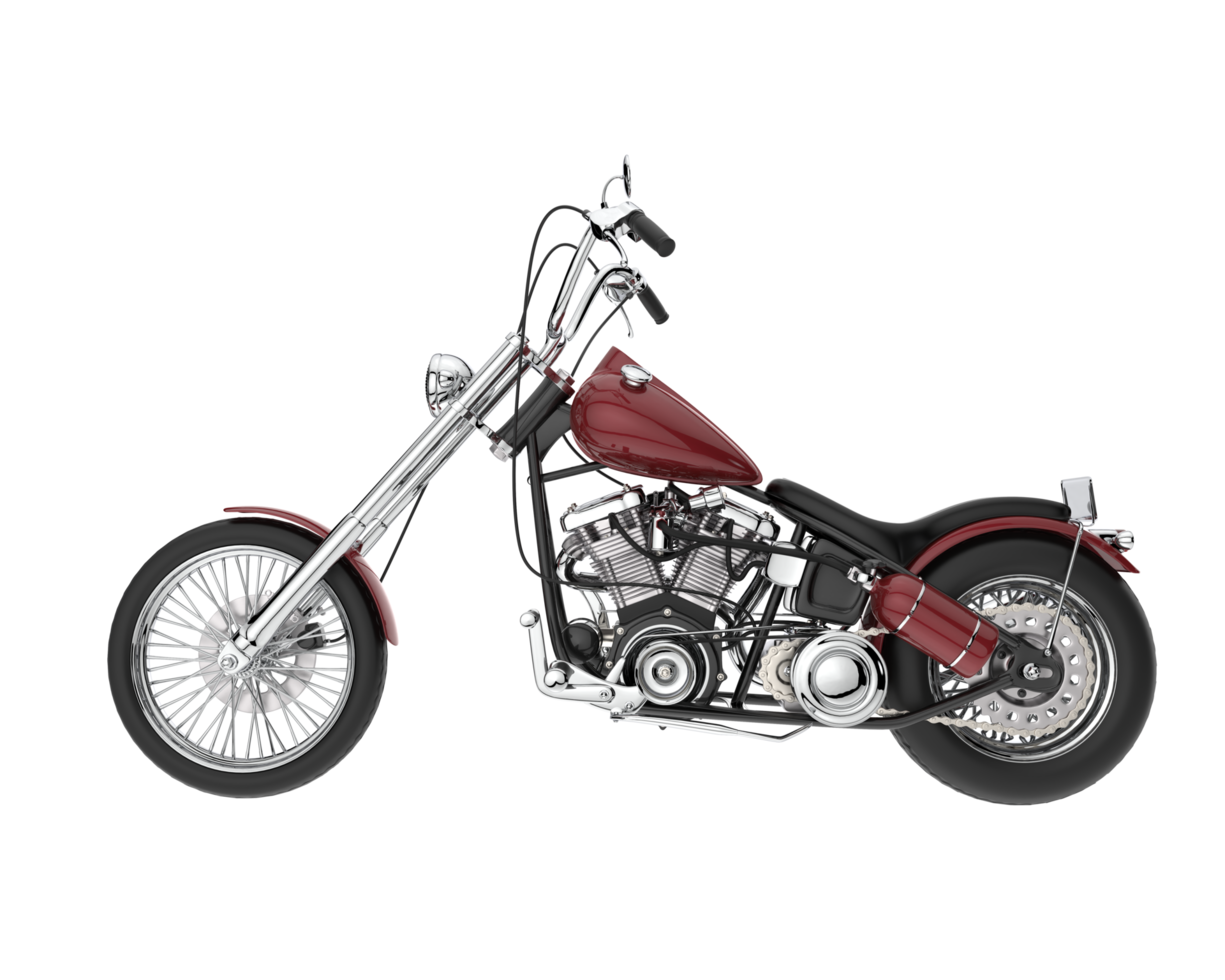 Motorcycle isolated on transparent background. 3d rendering - illustration png