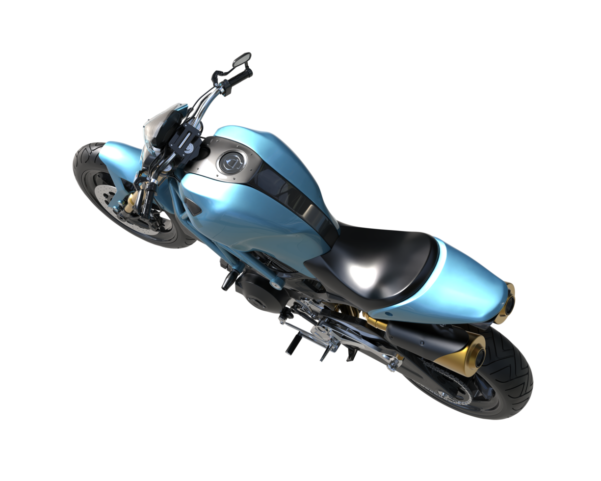 moto isolée sur fond transparent. rendu 3d - illustration png