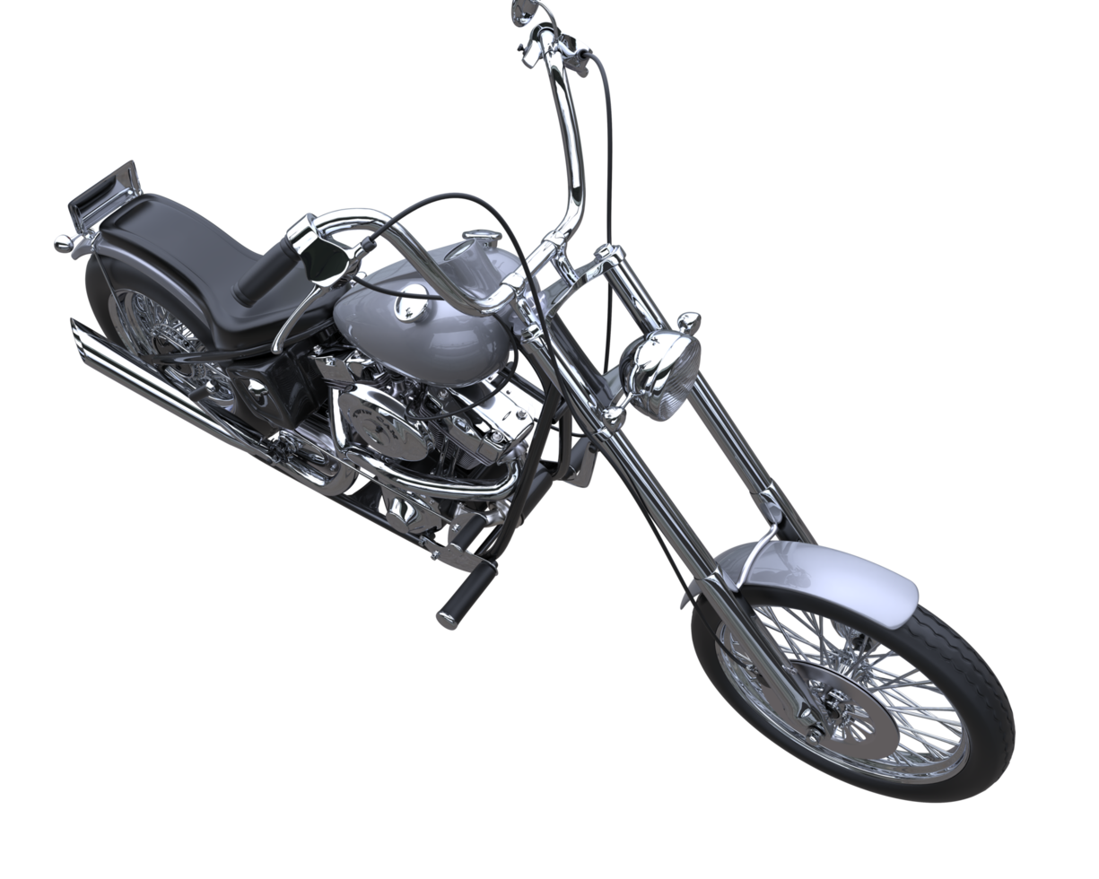 Motorcycle isolated on transparent background. 3d rendering - illustration png