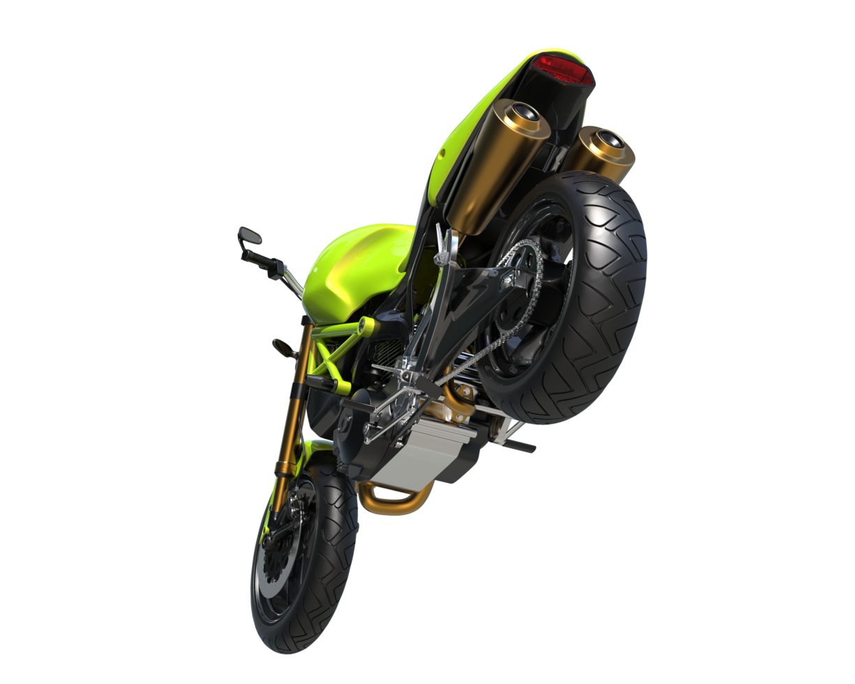 Motorcycle isolated on transparent background. 3d rendering - illustration png