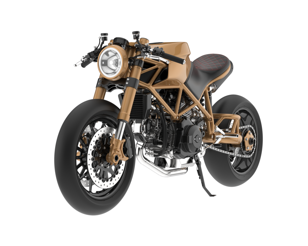 Motorcycle isolated on transparent background. 3d rendering - illustration png
