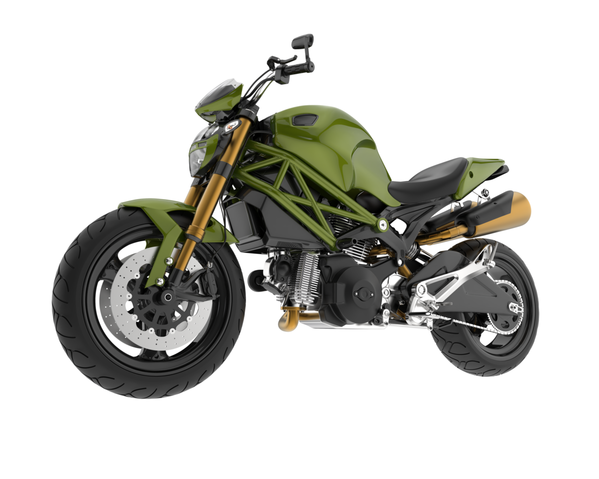 Motorcycle isolated on transparent background. 3d rendering - illustration png