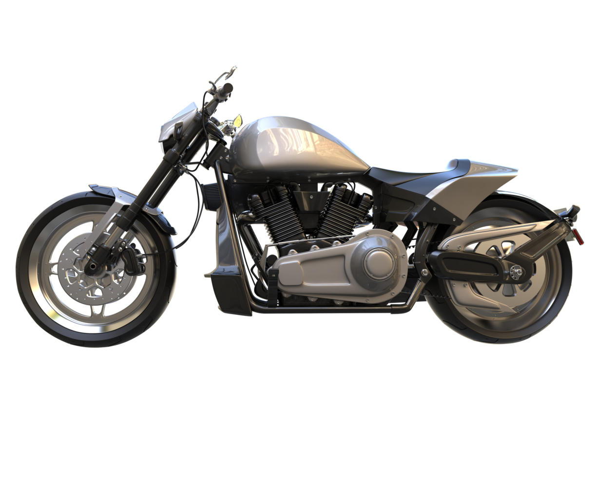 Motorcycle isolated on transparent background. 3d rendering - illustration png