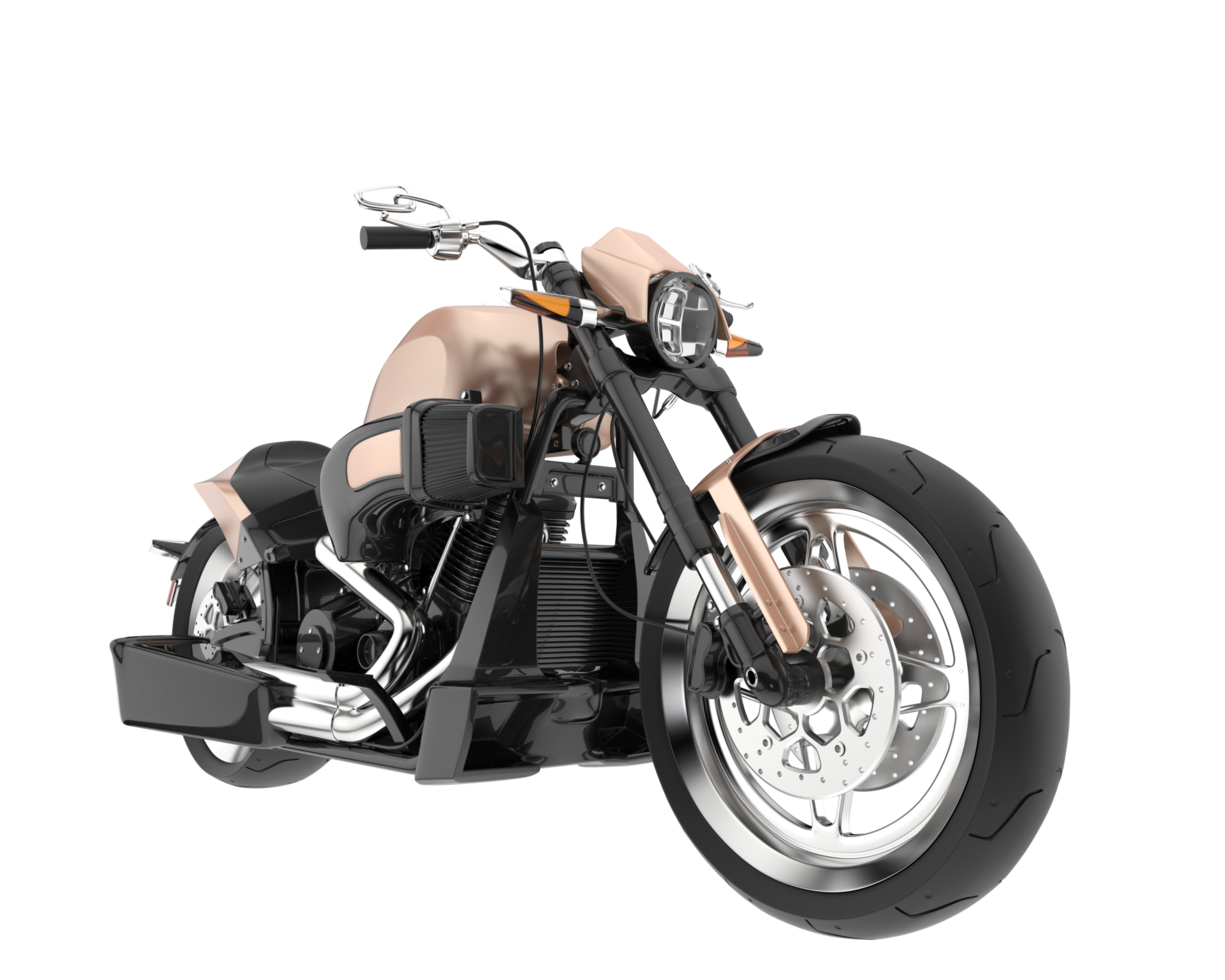 motocicleta aislada sobre fondo transparente. Representación 3d - ilustración png