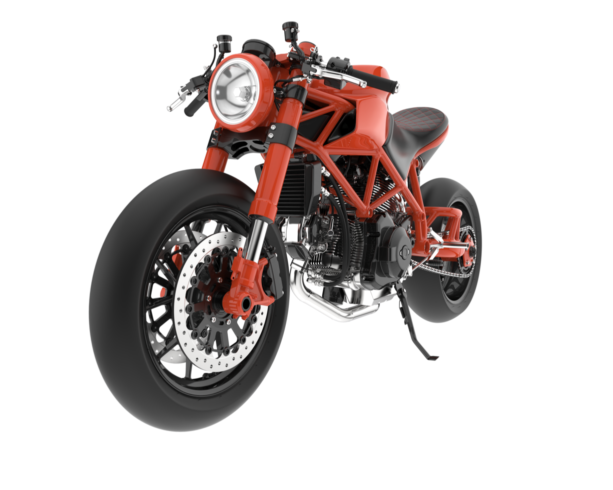 Motorcycle isolated on transparent background. 3d rendering - illustration png