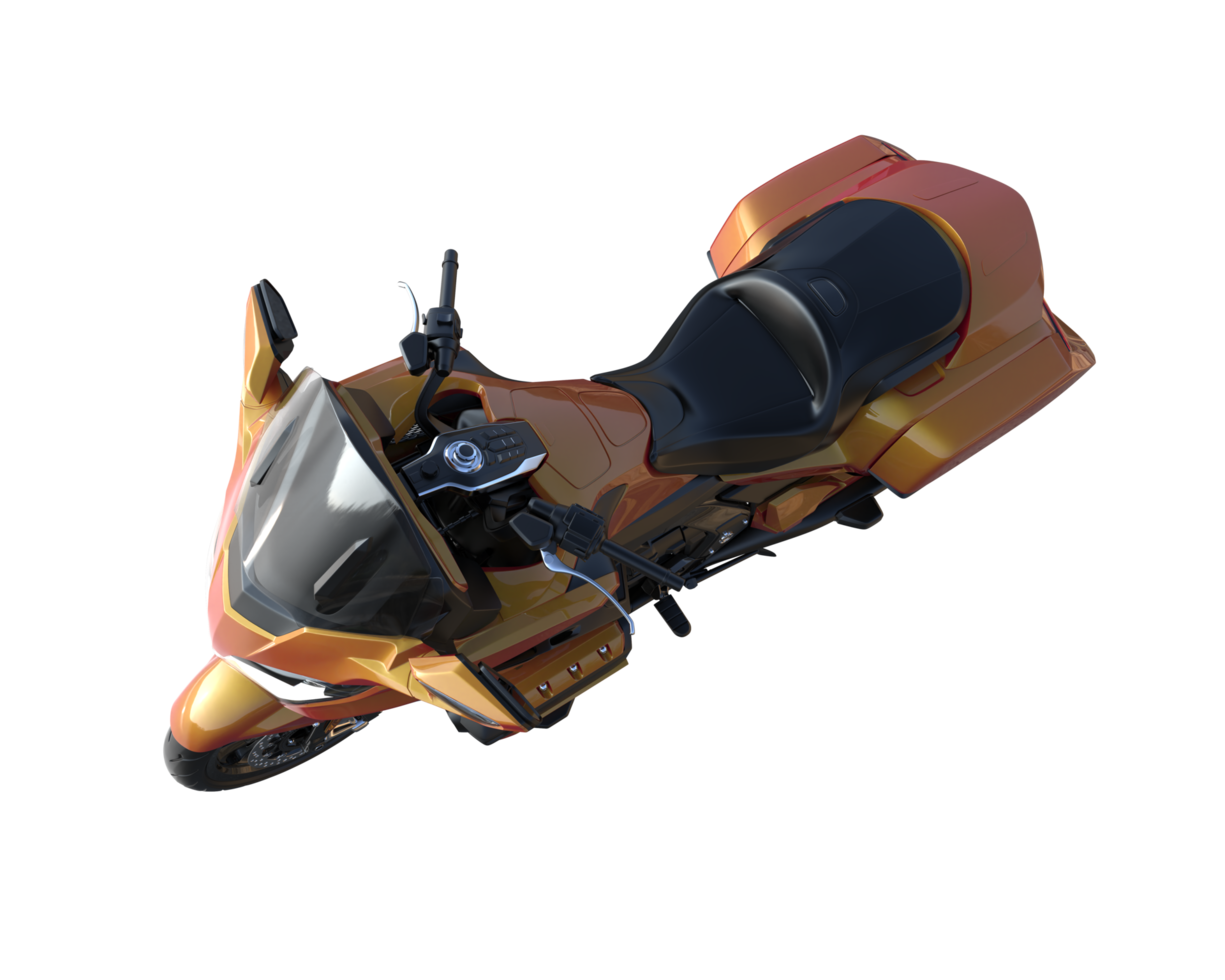 Motorcycle isolated on transparent background. 3d rendering - illustration png