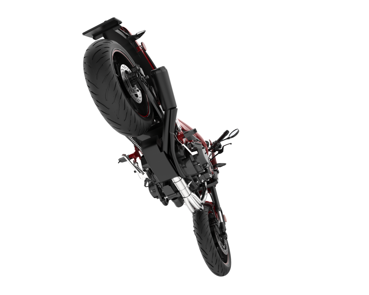 Motorcycle isolated on transparent background. 3d rendering - illustration png