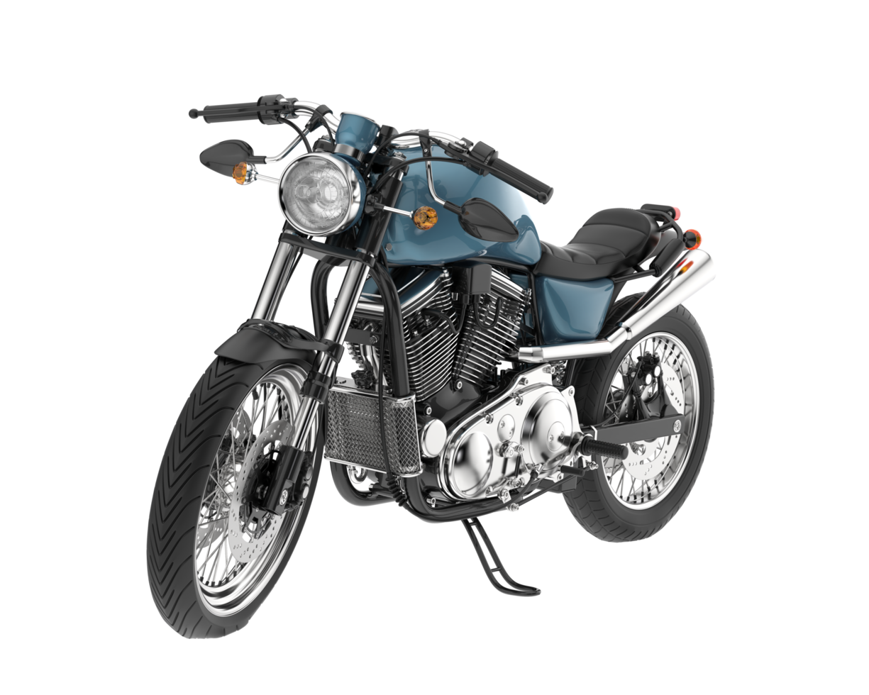 Motorcycle isolated on transparent background. 3d rendering - illustration png