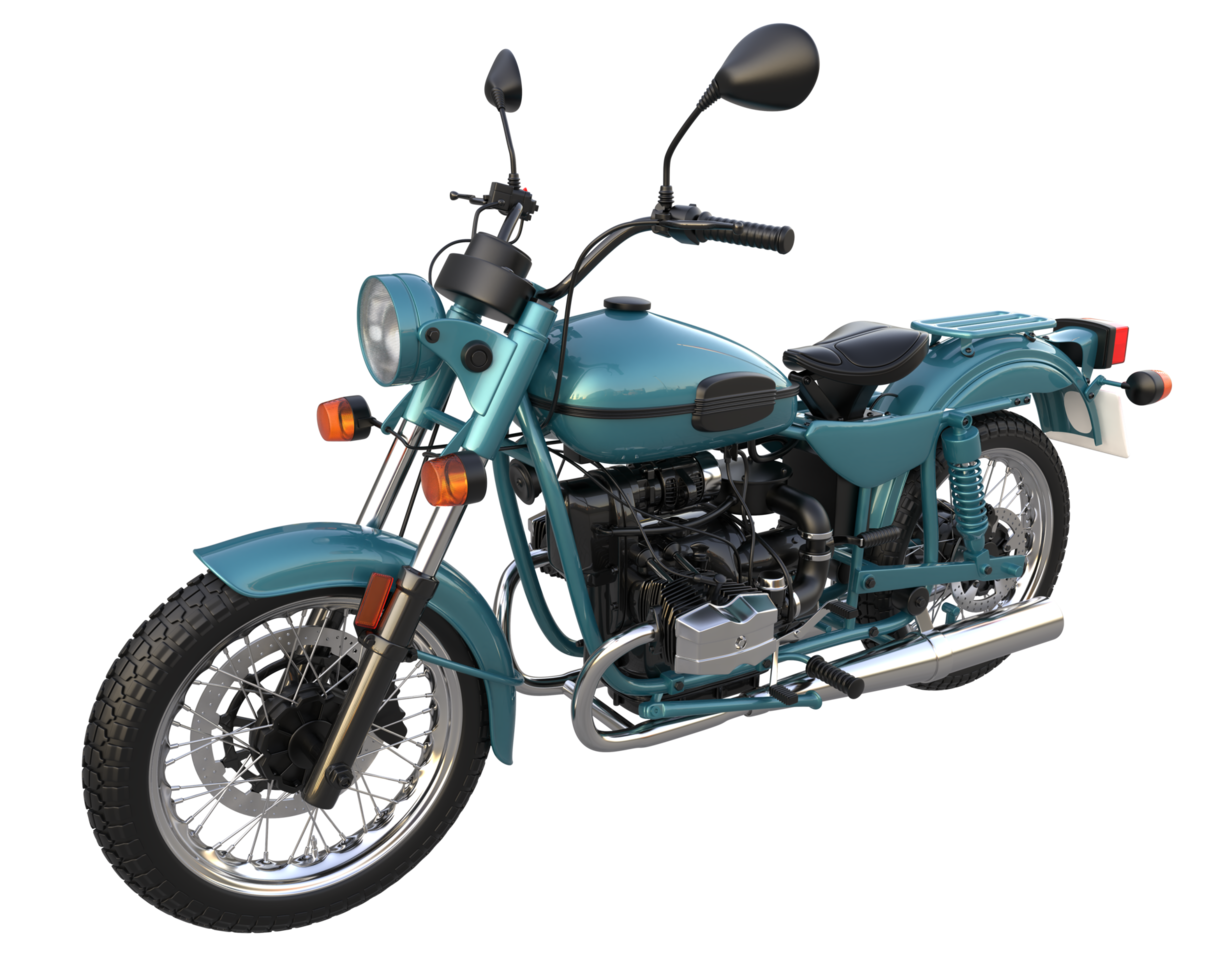 Motorcycle isolated on transparent background. 3d rendering - illustration png