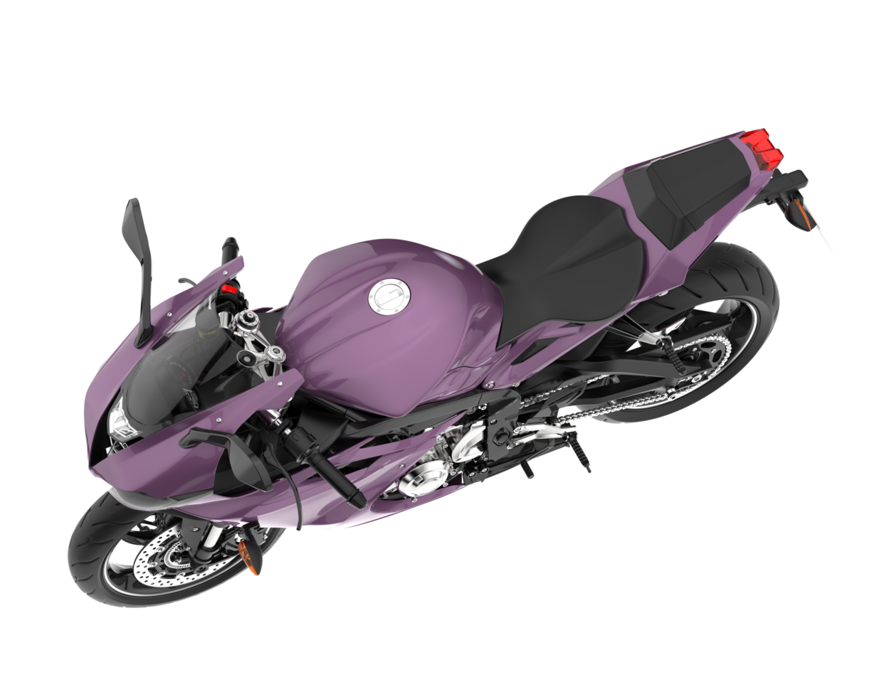 motocicleta isolada em fundo transparente. renderização 3D - ilustração png