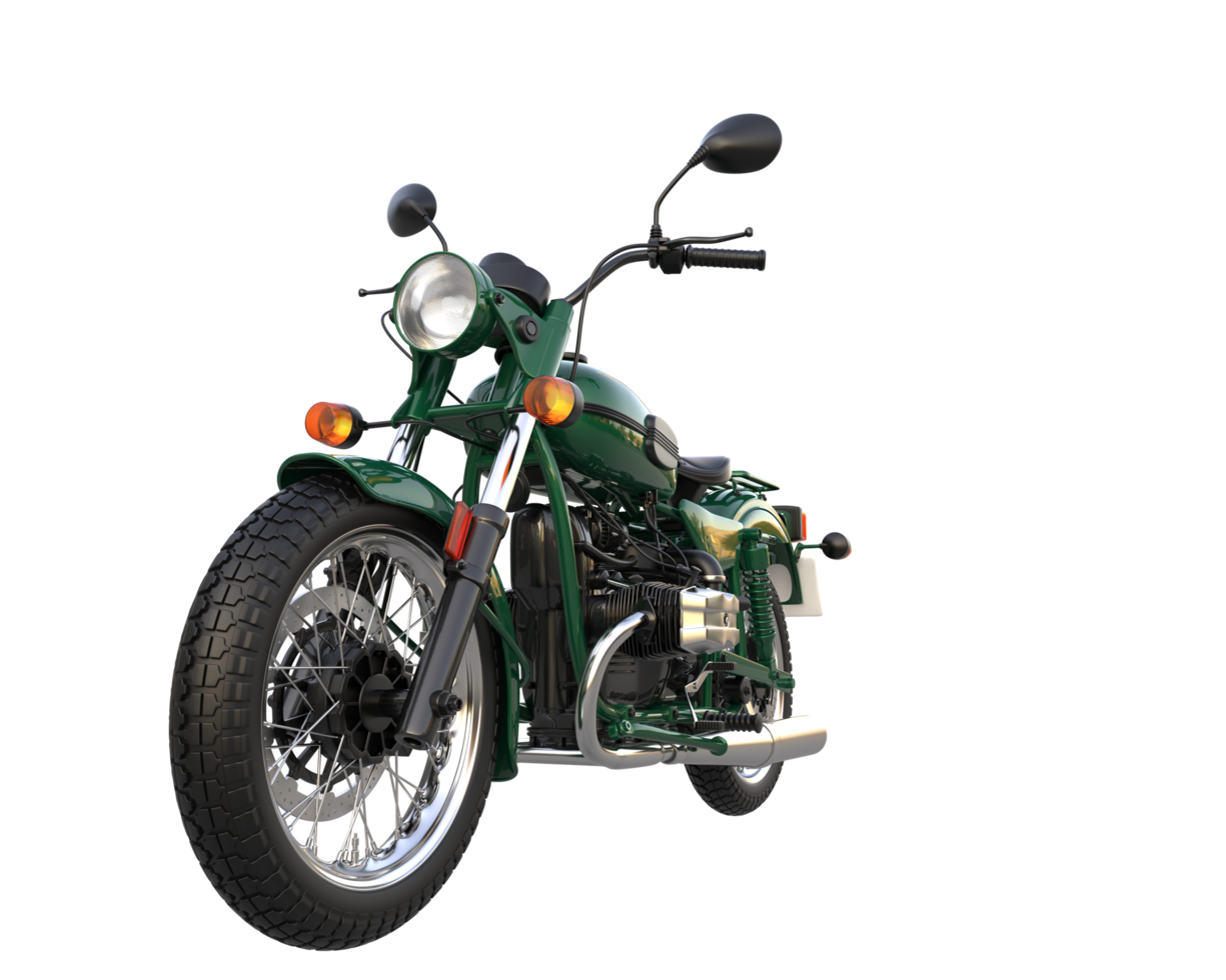 Motorcycle isolated on transparent background. 3d rendering - illustration png