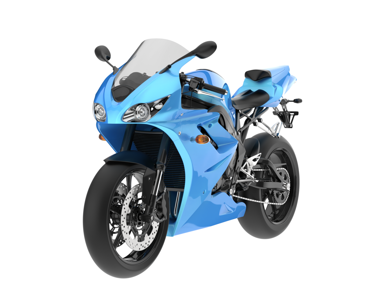 Motorcycle isolated on transparent background. 3d rendering - illustration png