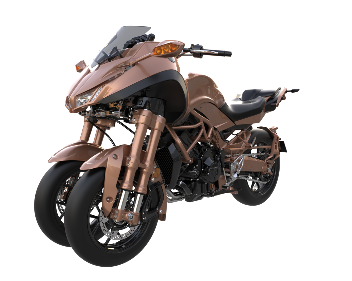 Motorcycle isolated on transparent background. 3d rendering - illustration png