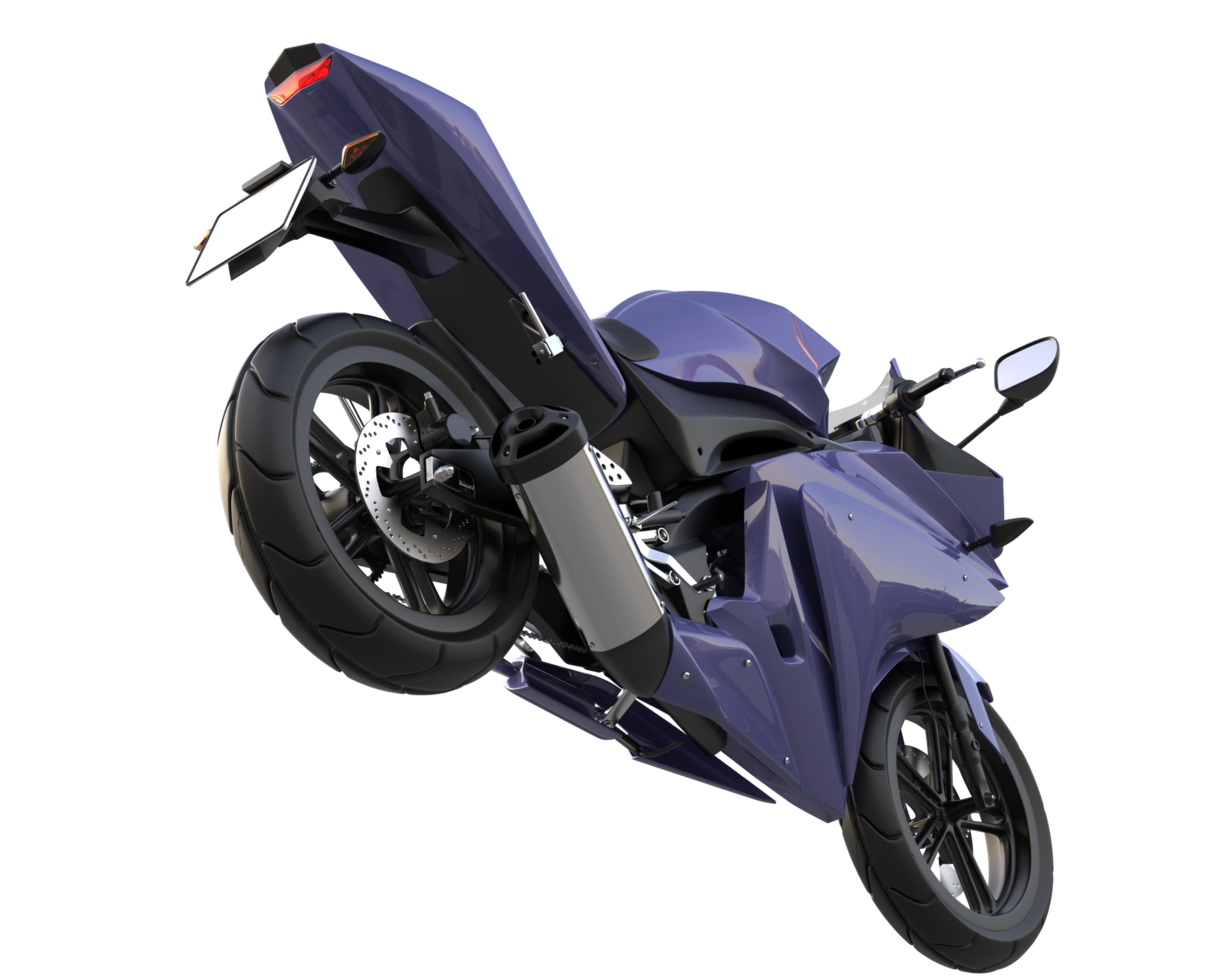 motocicleta isolada em fundo transparente. renderização 3D - ilustração png