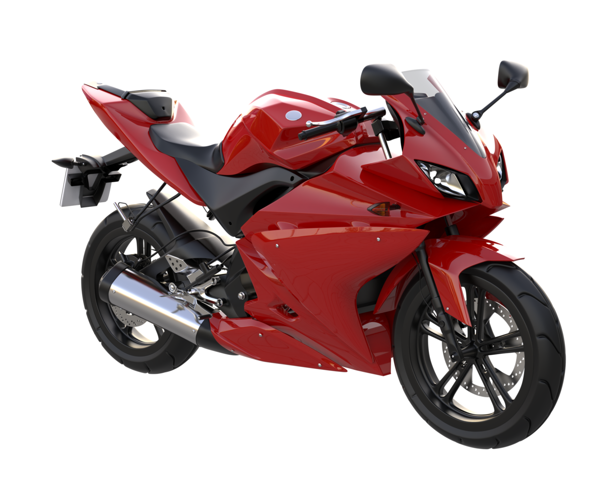 Motorcycle isolated on transparent background. 3d rendering - illustration png