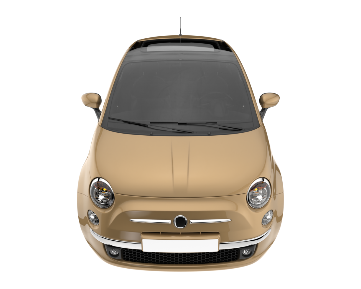 City car isolated on transparent background. 3d rendering - illustration png