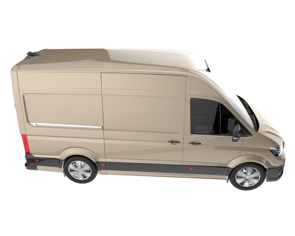 Cargo van isolated on transparent background. 3d rendering - illustration png