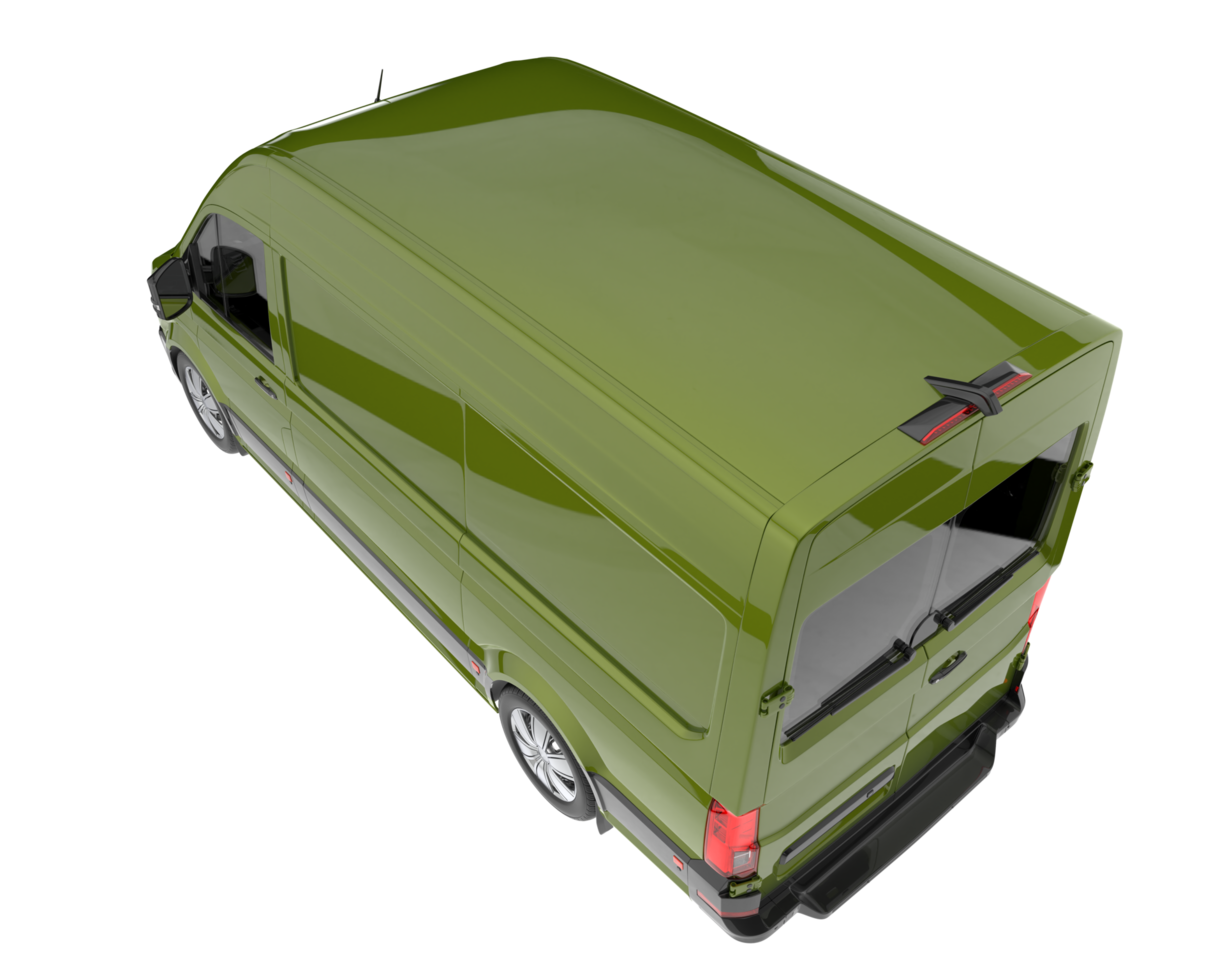 Cargo van isolated on transparent background. 3d rendering - illustration png