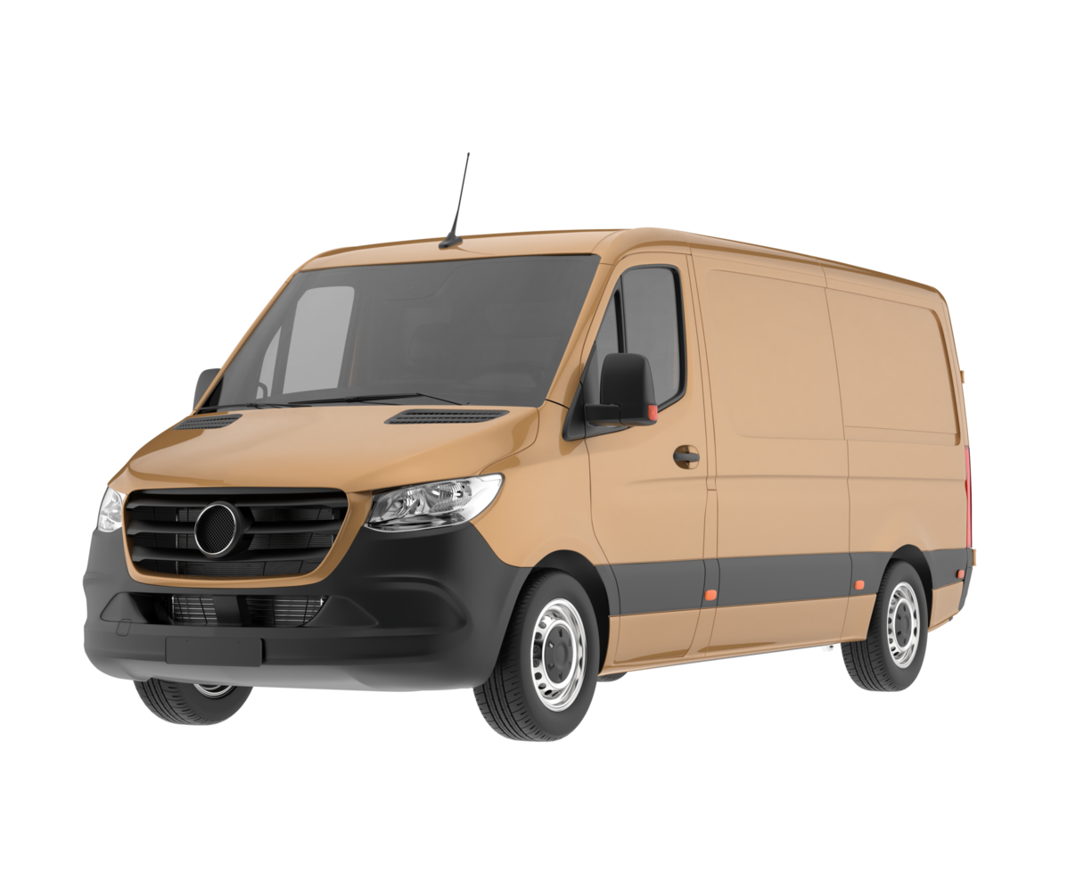Cargo van isolated on transparent background. 3d rendering - illustration png