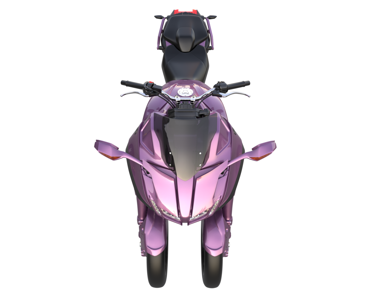 moto isolée sur fond transparent. rendu 3d - illustration png