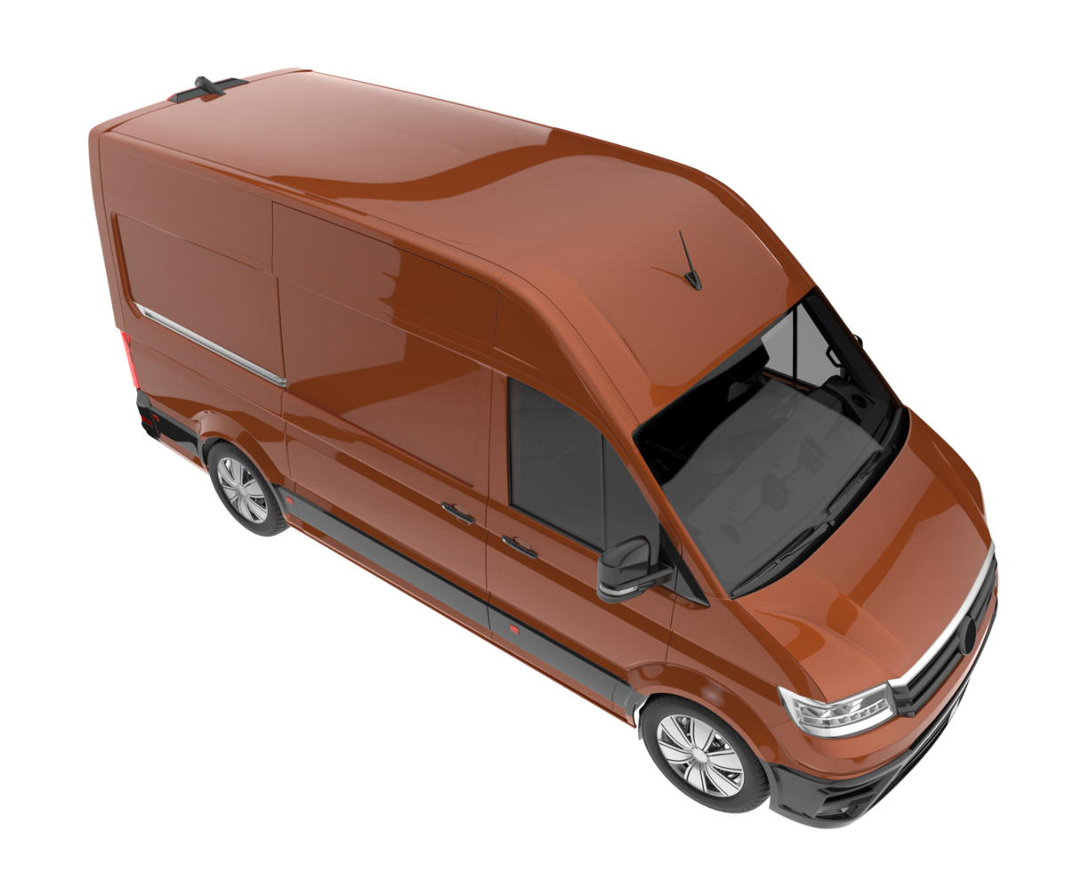 Cargo van isolated on transparent background. 3d rendering - illustration png