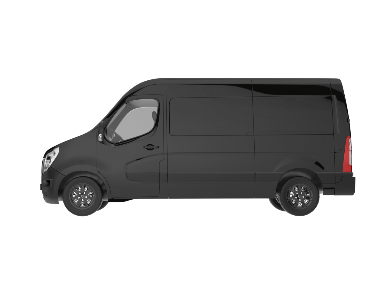 Cargo van isolated on transparent background. 3d rendering - illustration png