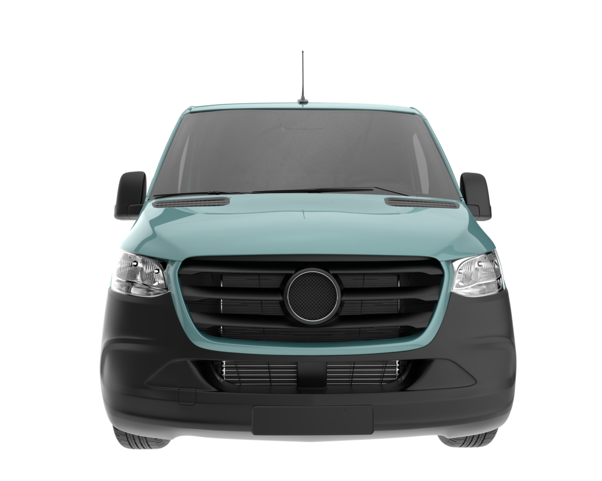 Cargo van isolated on transparent background. 3d rendering - illustration png