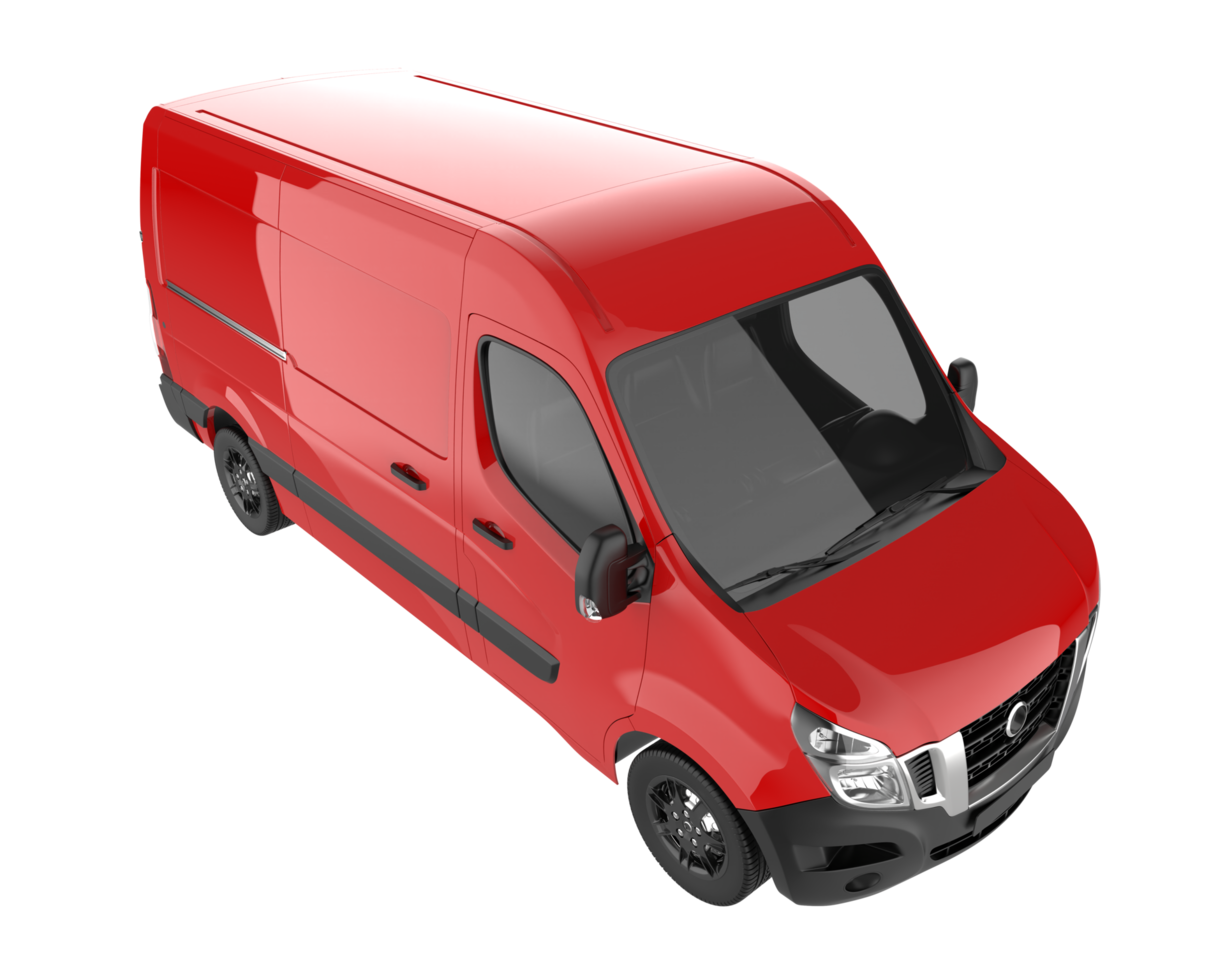 Cargo van isolated on transparent background. 3d rendering - illustration png