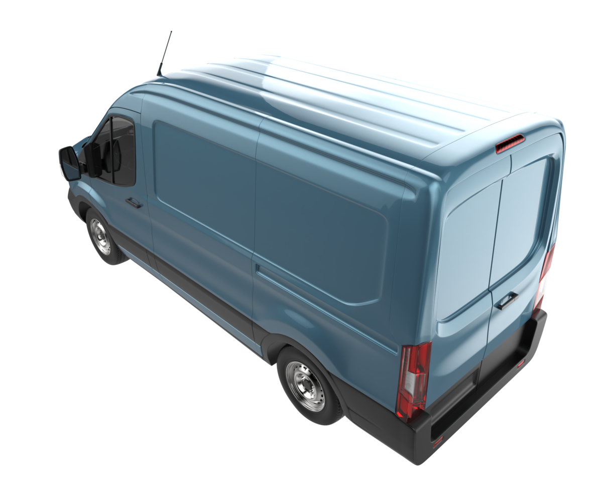 Cargo van isolated on transparent background. 3d rendering - illustration png