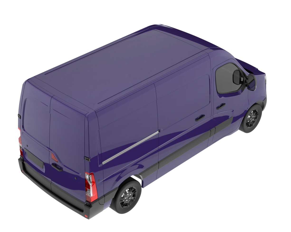 Cargo van isolated on transparent background. 3d rendering - illustration png